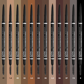 NYX PROFESSIONAL MAKEUP fine strokes of Espresso on skin demonstrating realistic hair texture