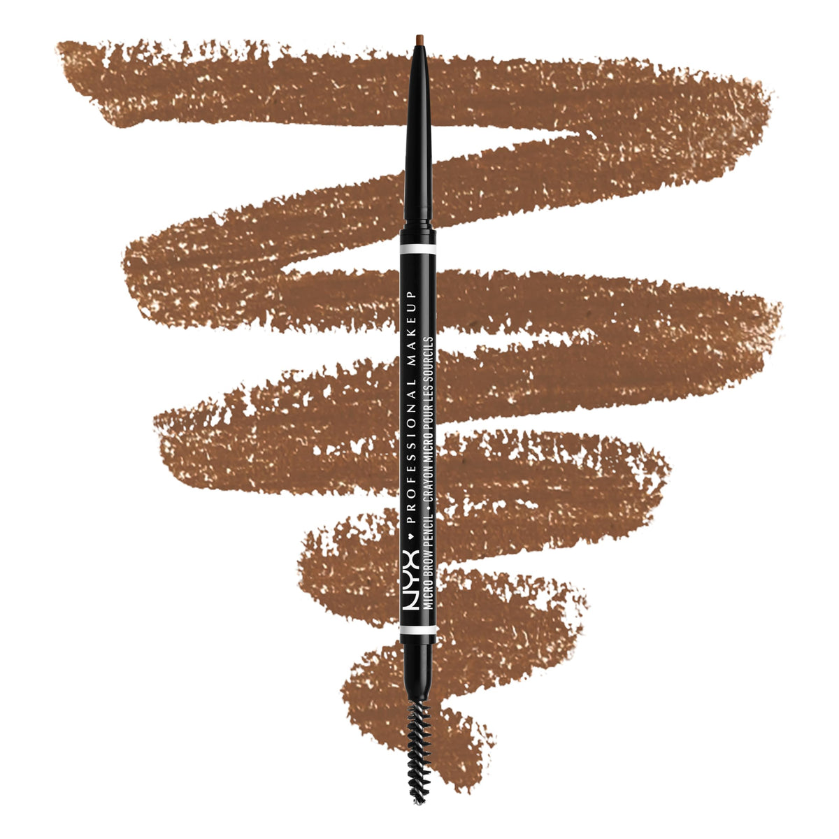 NYX PROFESSIONAL MAKEUP front packaging showing auburn pencil, clear branding and shade