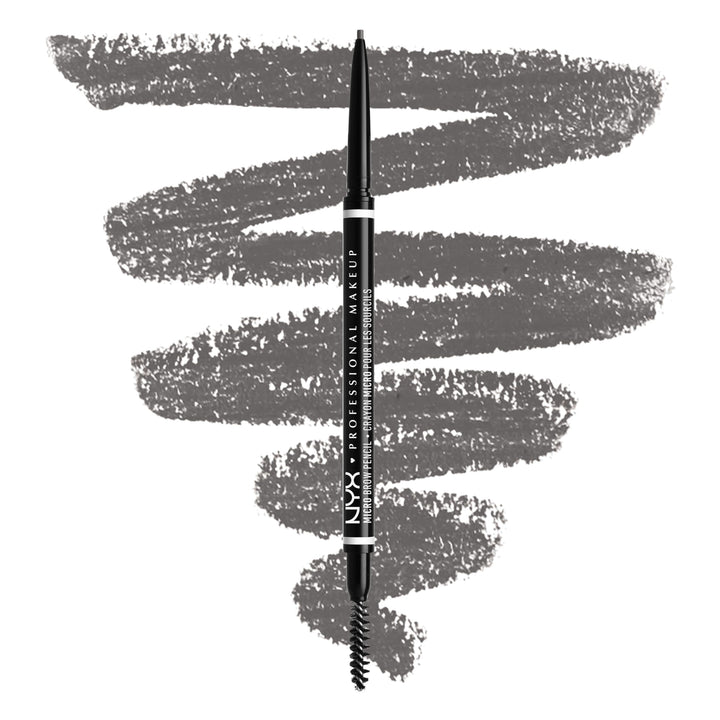 NYX PROFESSIONAL MAKEUP front packaging showing slim grey pencil, precise brows benefit