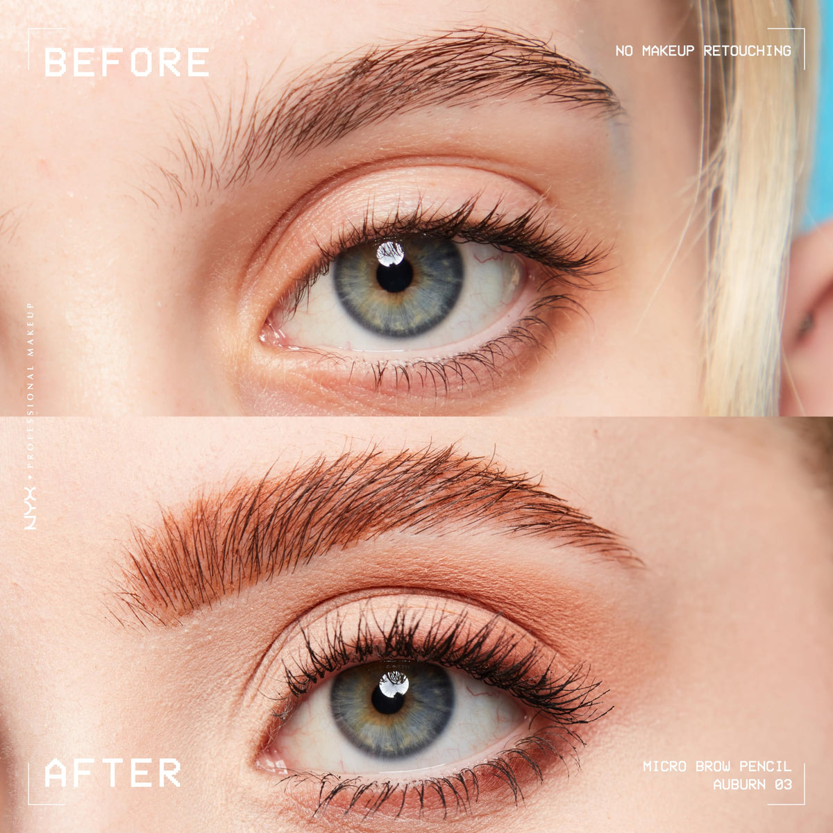 NYX PROFESSIONAL MAKEUP dual-ended pencil with spoolie, blends and grooms brows