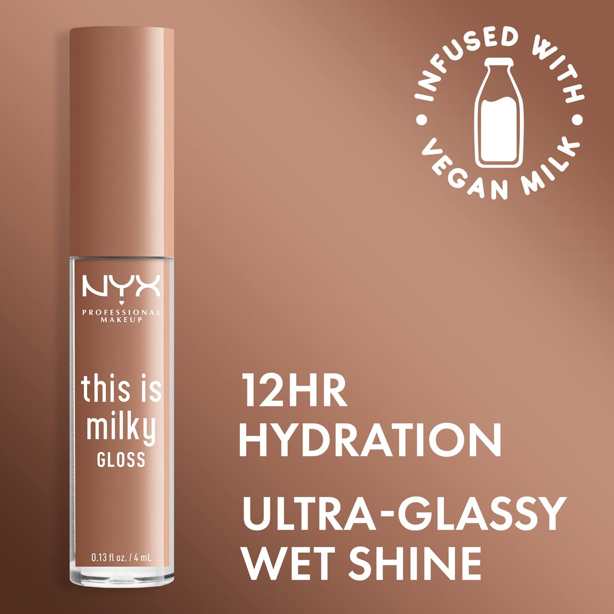 NYX PROFESSIONAL MAKEUP applicator wand close-up demonstrating smooth glide benefit