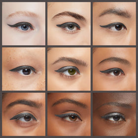NYX PROFESSIONAL MAKEUP pencil in use creating crisp winged eyeliner