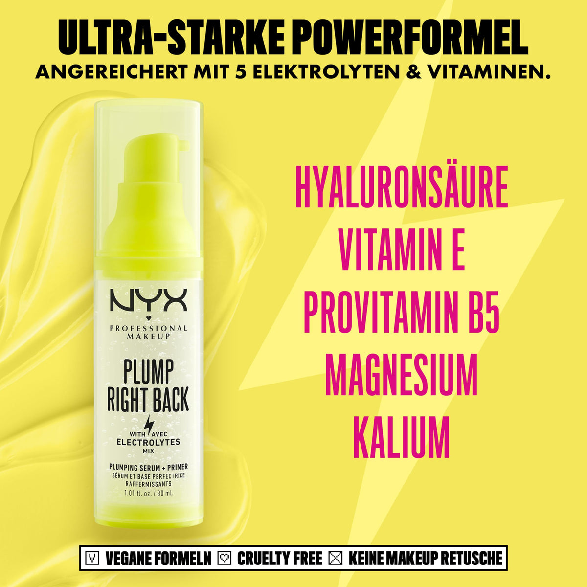 NYX Professional Makeup serum texture close-up showing lightweight hydration