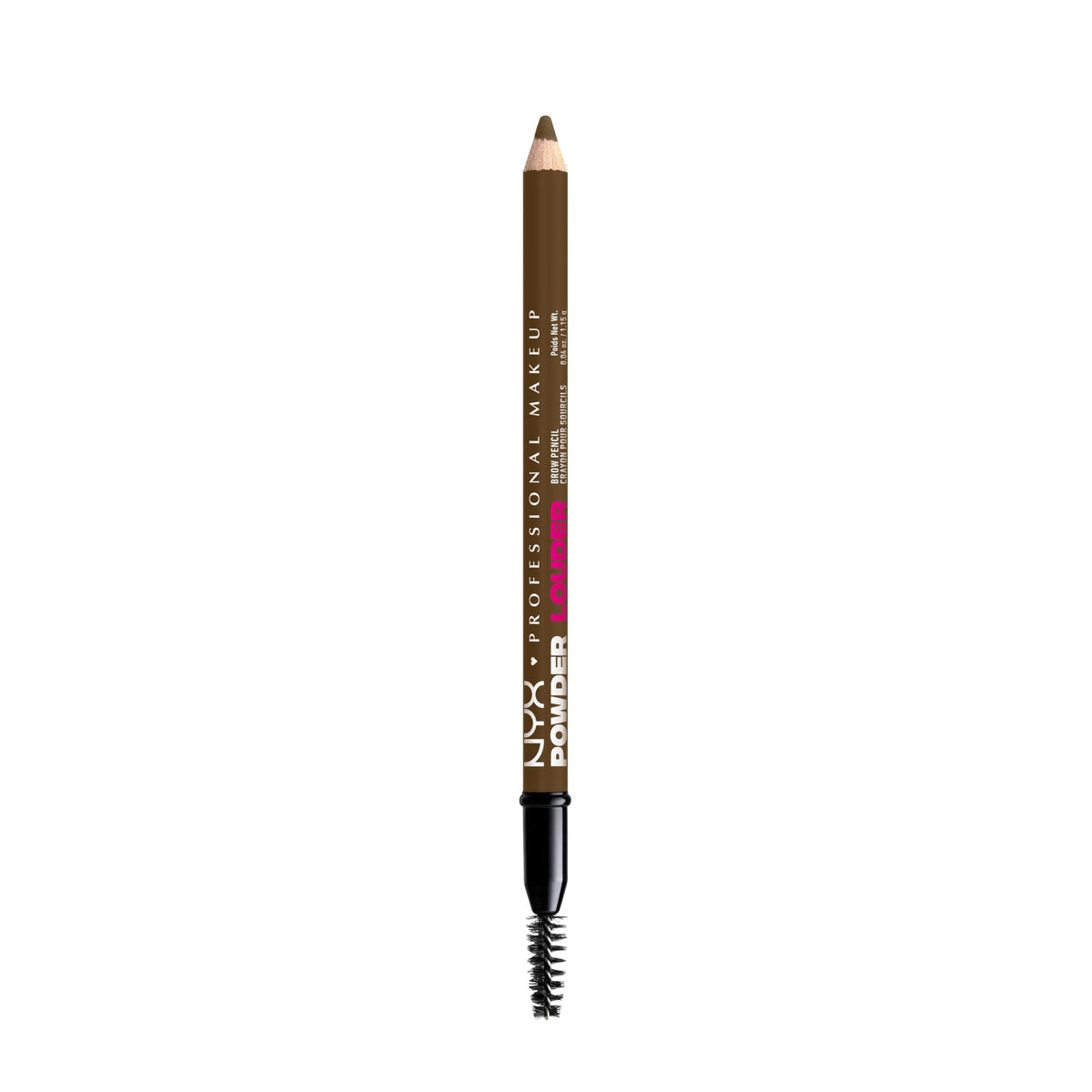NYX PROFESSIONAL MAKEUP front view of pencil showing design and easy application benefit
