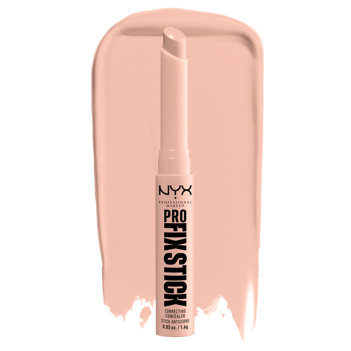 NYX PROFESSIONAL MAKEUP front of Pro Fix Stick showing packaging and shade — quick correction