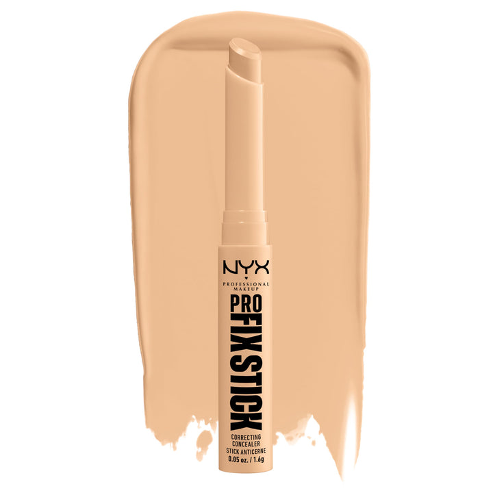 NYX PROFESSIONAL MAKEUP front packaging showing stick and cap, clear product ID and portability