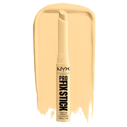 NYX PROFESSIONAL MAKEUP front packaging of Pro Fix Stick Yellow showing compact stick for quick fixes