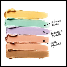 NYX PROFESSIONAL MAKEUP open palette showing all six corrective shades for versatile use