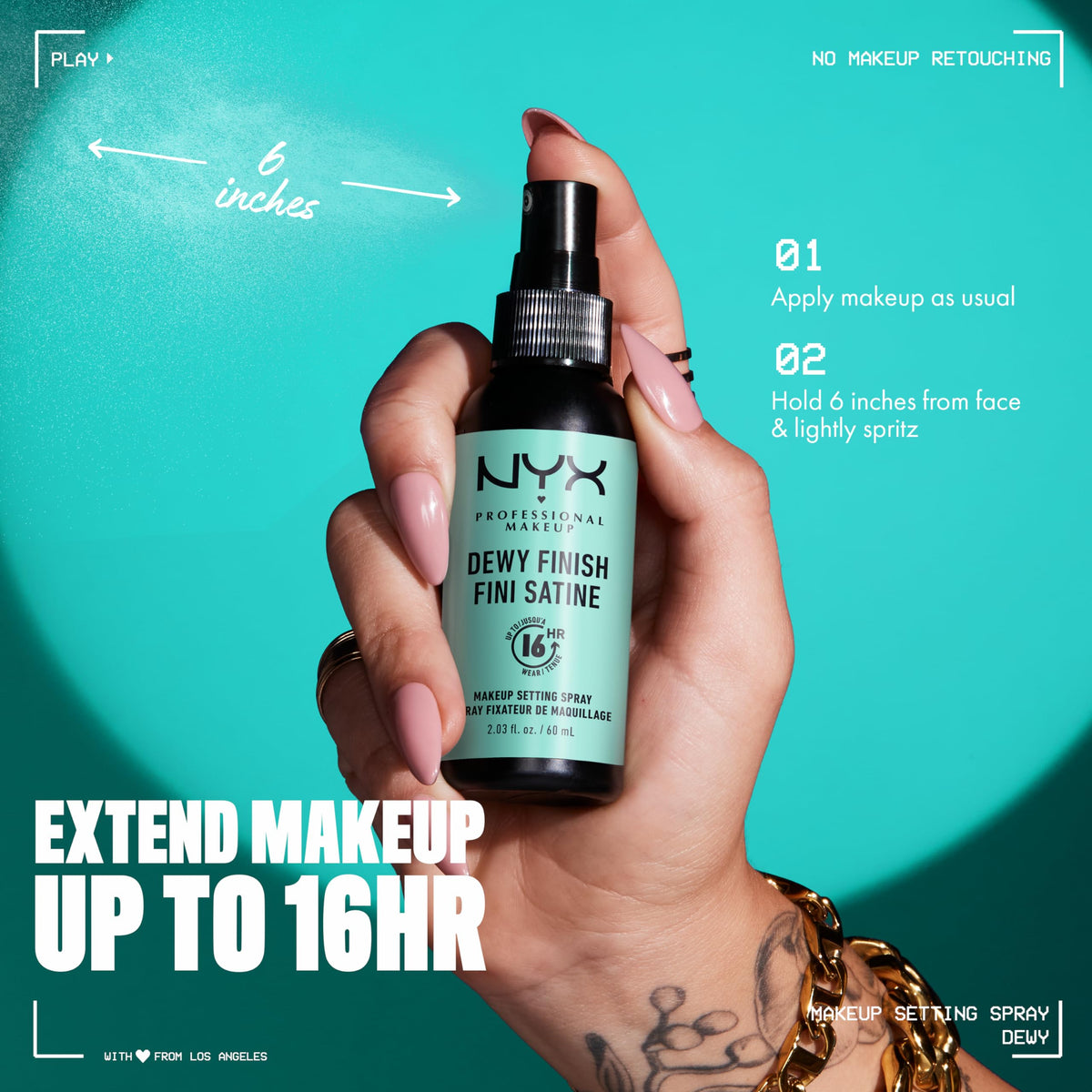 NYX PROFESSIONAL MAKEUP on-model dewy finish showing luminous natural glow