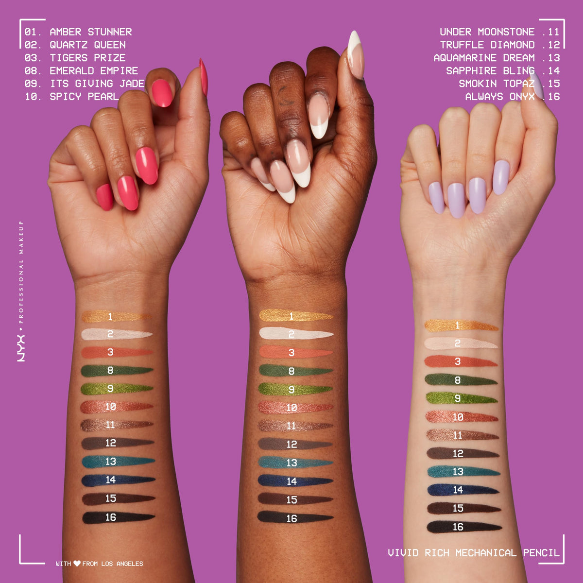 NYX PROFESSIONAL MAKEUP dramatic wing detail showcasing bold deep-blue color