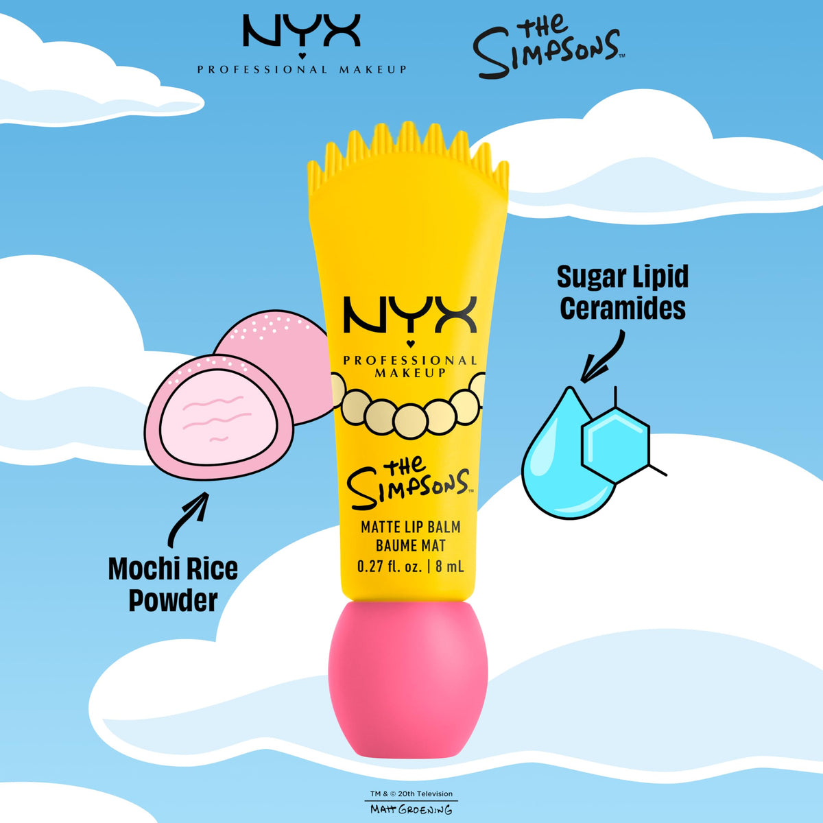 NYX PROFESSIONAL MAKEUP Simpson Smushy close-up on model lips showing comfortable blurred matte wear