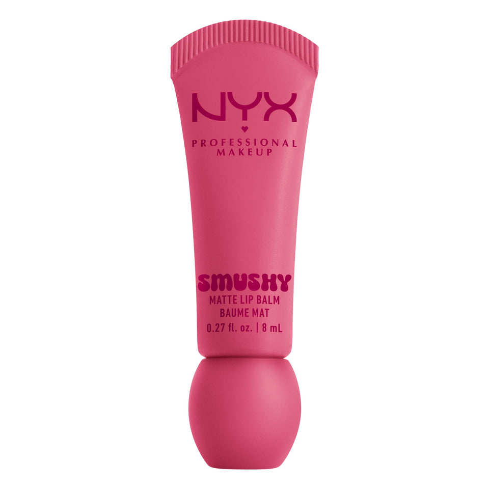 NYX Smushy Matte Lip Balm front packaging showing Swipe Sesh, clear shade view and benefit