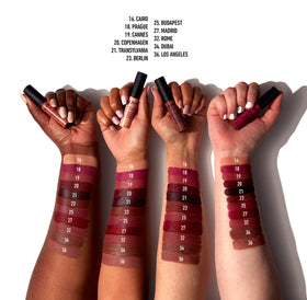 NYX PROFESSIONAL MAKEUP worn on lips close-up demonstrating comfortable matte finish and wear