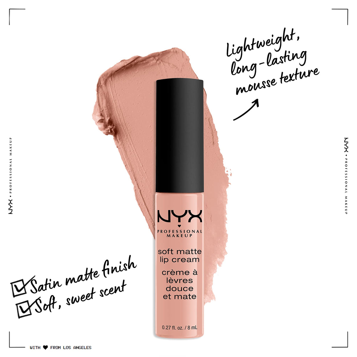 NYX PROFESSIONAL MAKEUP applicator wand detail showing plush tip for precise, even application