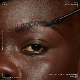 NYX PROFESSIONAL MAKEUP before and after brows showing fuller natural effect
