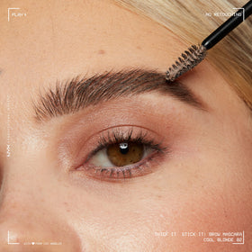 NYX PROFESSIONAL MAKEUP brow before-and-after on model for realistic result