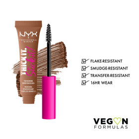 NYX PROFESSIONAL MAKEUP applicator wand detail for precise brow styling and control