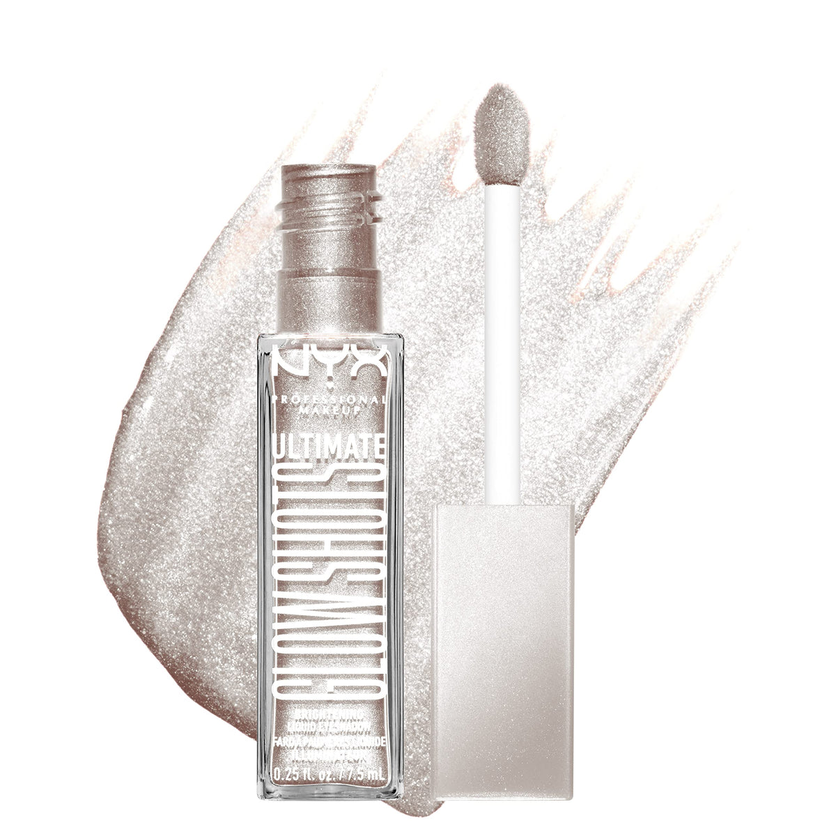 NYX PROFESSIONAL MAKEUP bottle in hand showing size and portability