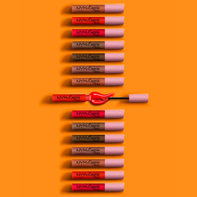 NYX PROFESSIONAL MAKEUP size comparison next to common item showing travel-friendly tube