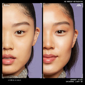 NYX PROFESSIONAL MAKEUP Wonder Stick applied on cheek showing instant sculpt