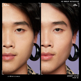 NYX Wonder Stick applied on cheek demonstrating defined sculpting benefit