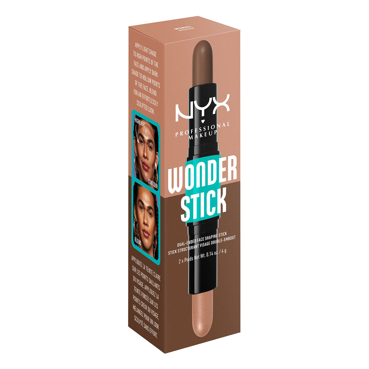 NYX PROFESSIONAL MAKEUP Wonder Stick inside makeup bag for on-the-go face shaping
