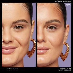 NYX PROFESSIONAL MAKEUP Wonder Stick texture close-up cream stroke demonstrating blendable formula