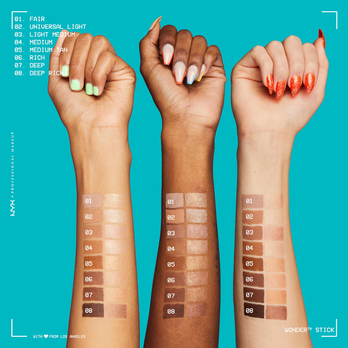NYX PROFESSIONAL MAKEUP Wonder Stick paired with Wonder Pencil for targeted finish