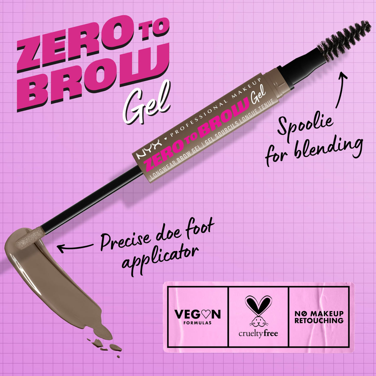 NYX Professional Makeup close-up of doe-foot applicator for precise placement