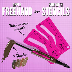 NYX PROFESSIONAL MAKEUP dual-ended view showing applicator and spoolie convenience