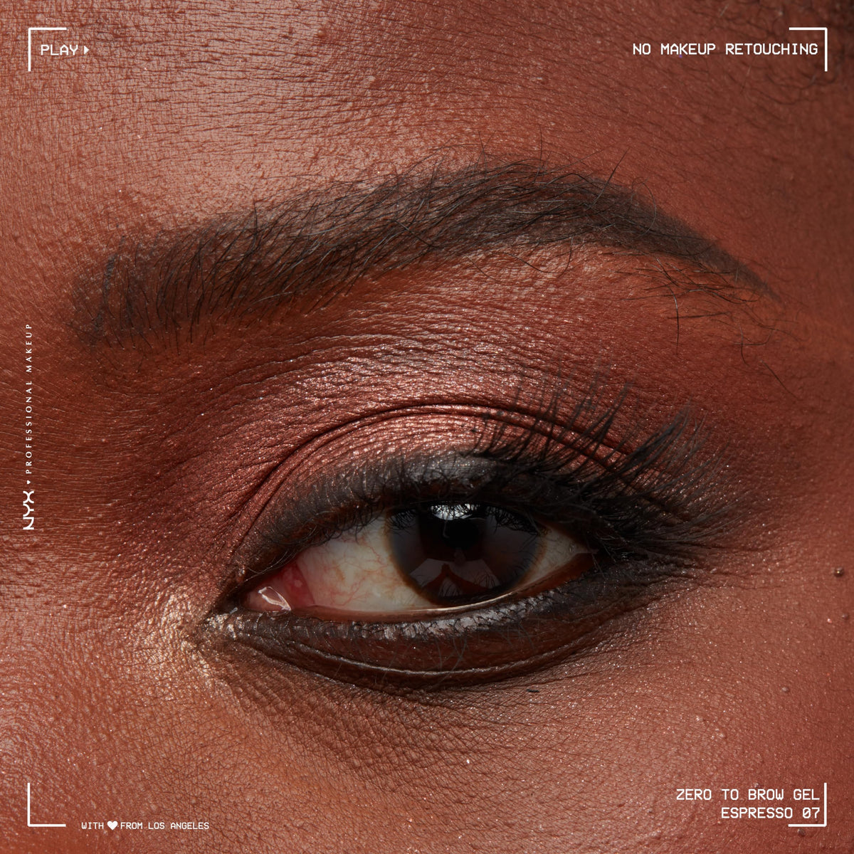 NYX PROFESSIONAL MAKEUP texture swatch on skin demonstrating buildable longwear pigment