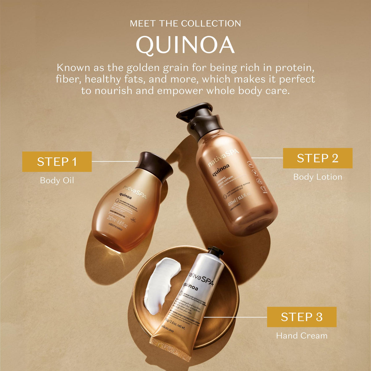 O BOTICARIO bottle on bath counter suggesting daily routine convenience benefit