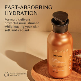 O BOTICARIO pump and cap detail highlighting easy, mess-free dispensing benefit