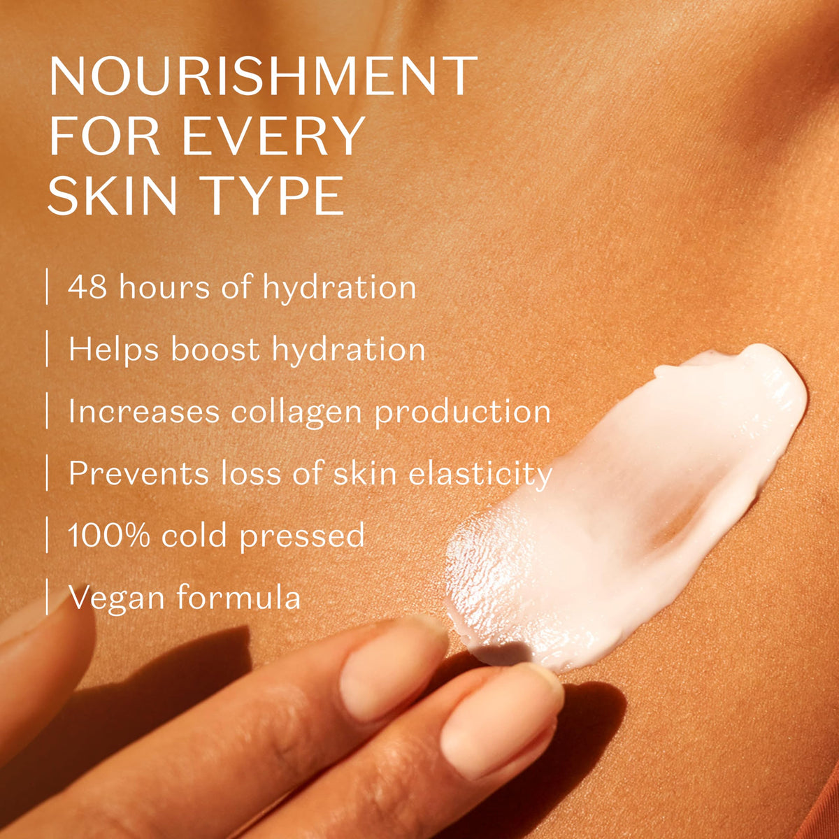 O BOTICARIO lotion texture close-up showing silky finish for fast absorption benefit