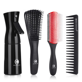 O BRUSHZOO kit front view showing all four tools and compact packaging benefit