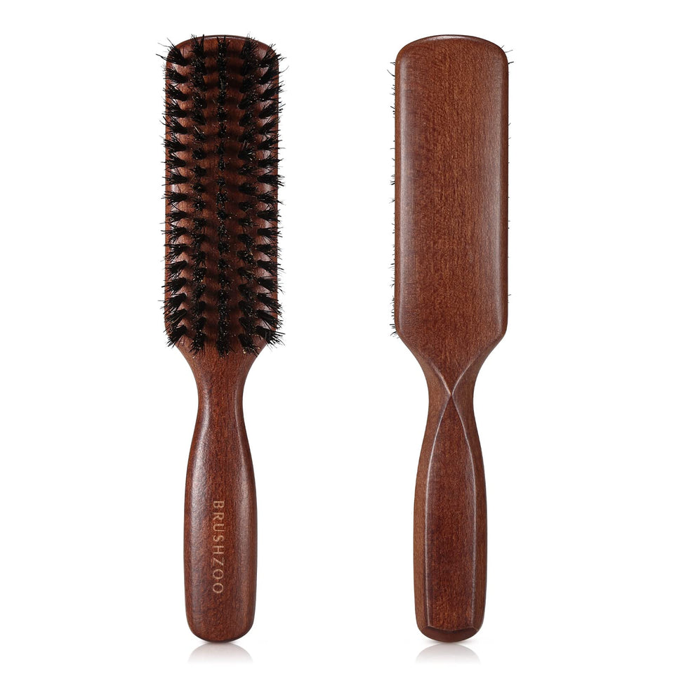 O BRUSHZOO front view paddle brush showing bristles and finish for gentle detangling