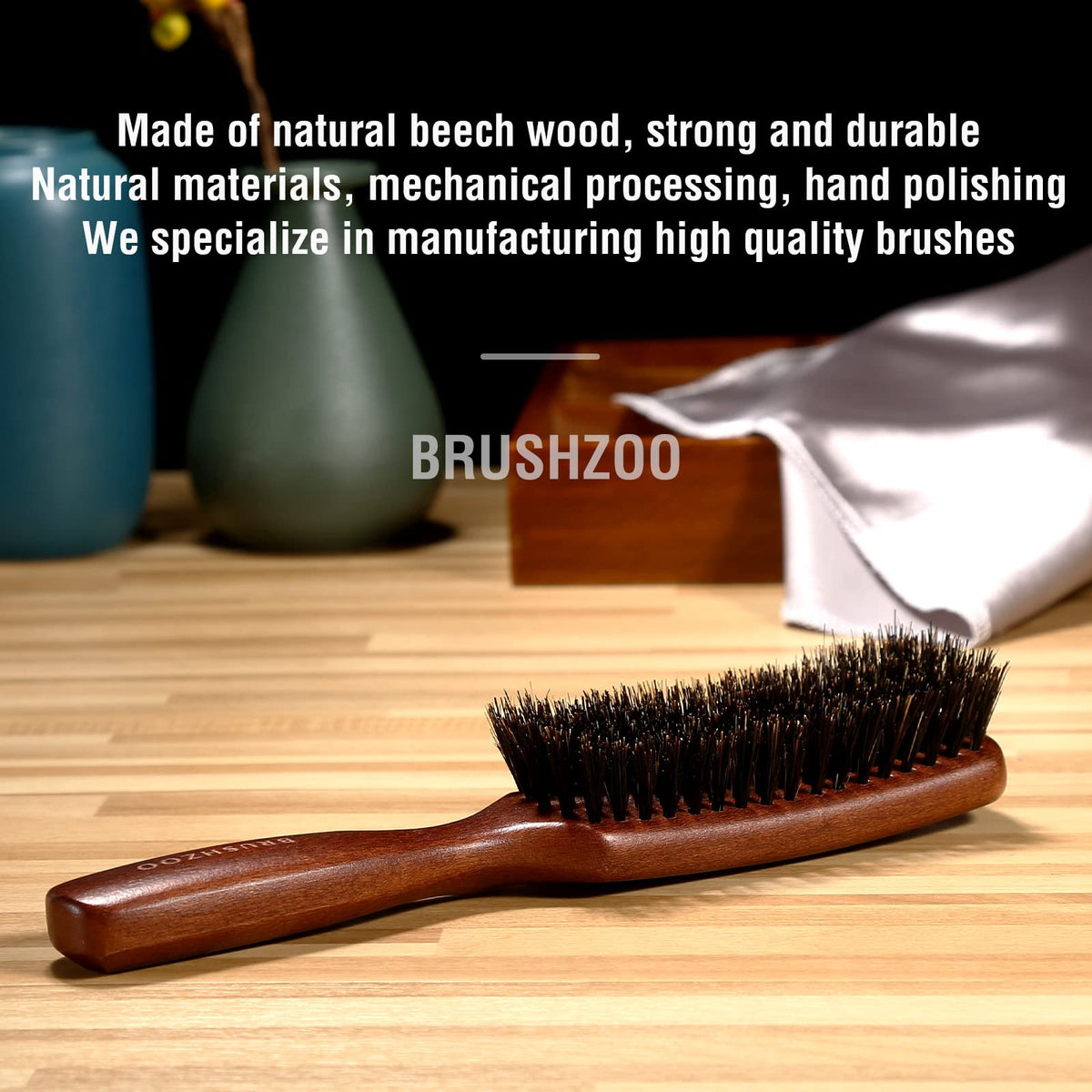 O BRUSHZOO held in hand to show scale and comfortable control