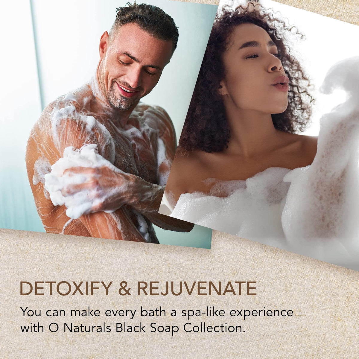 O NATURALS Dead Sea mud bar with creamy lather, mineral-rich refreshment