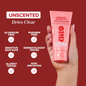 O Positiv URO applied to thigh showing chafe prevention and moisture control