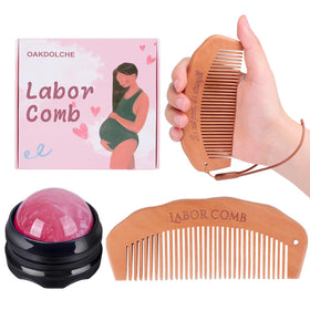 OAKDOLCHE front packaging showing birth comb and roller, convenient comfort kit
