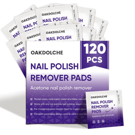 OAKDOLCHE front packaging showing three compact boxes and 120 pads benefit portability