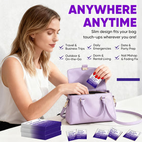 OAKDOLCHE pad removing gel polish from nail illustrating fast, effective removal