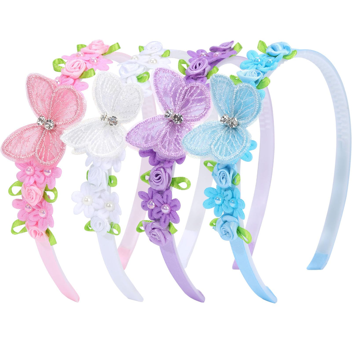 OAOLEER front packaging showing four colorful headbands and benefits