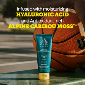 Oars + Alps sunscreen being applied on hand for quick-absorbing, non-greasy feel