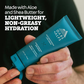 Oars + Alps being applied to face in morning routine for quick absorption