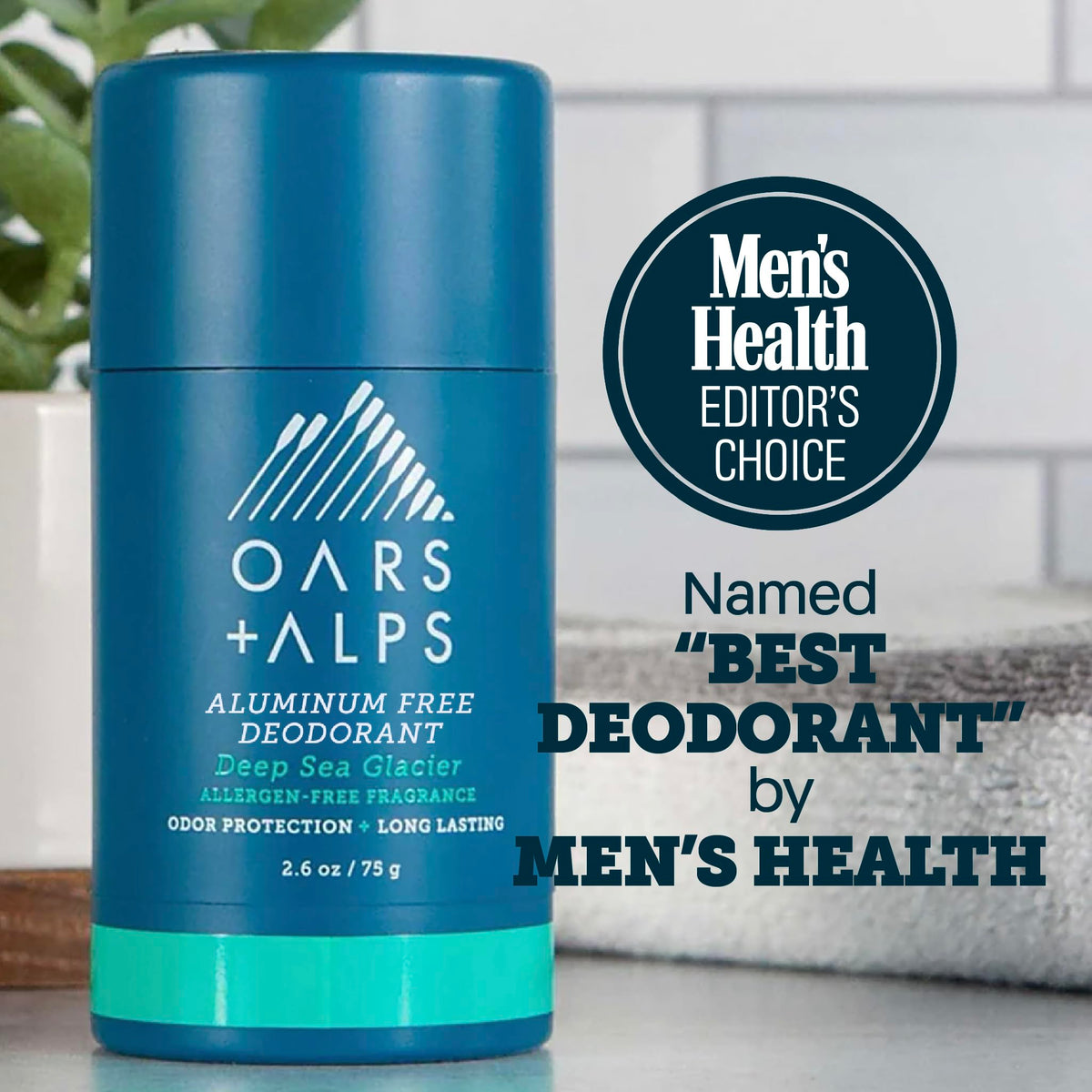 Oars + Alps stick twisted up to show product ready-to-apply convenience