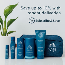 Oars + Alps used wipe disposed in trash showing responsible, non-flushable disposal benefit