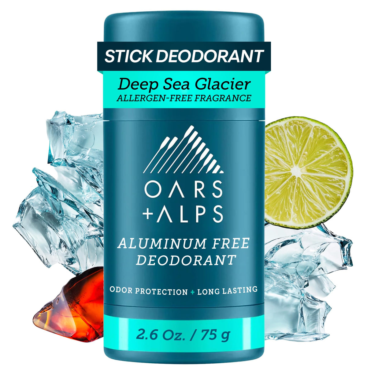 Oars + Alps front packaging showing Deep Sea Glacier scent and benefits
