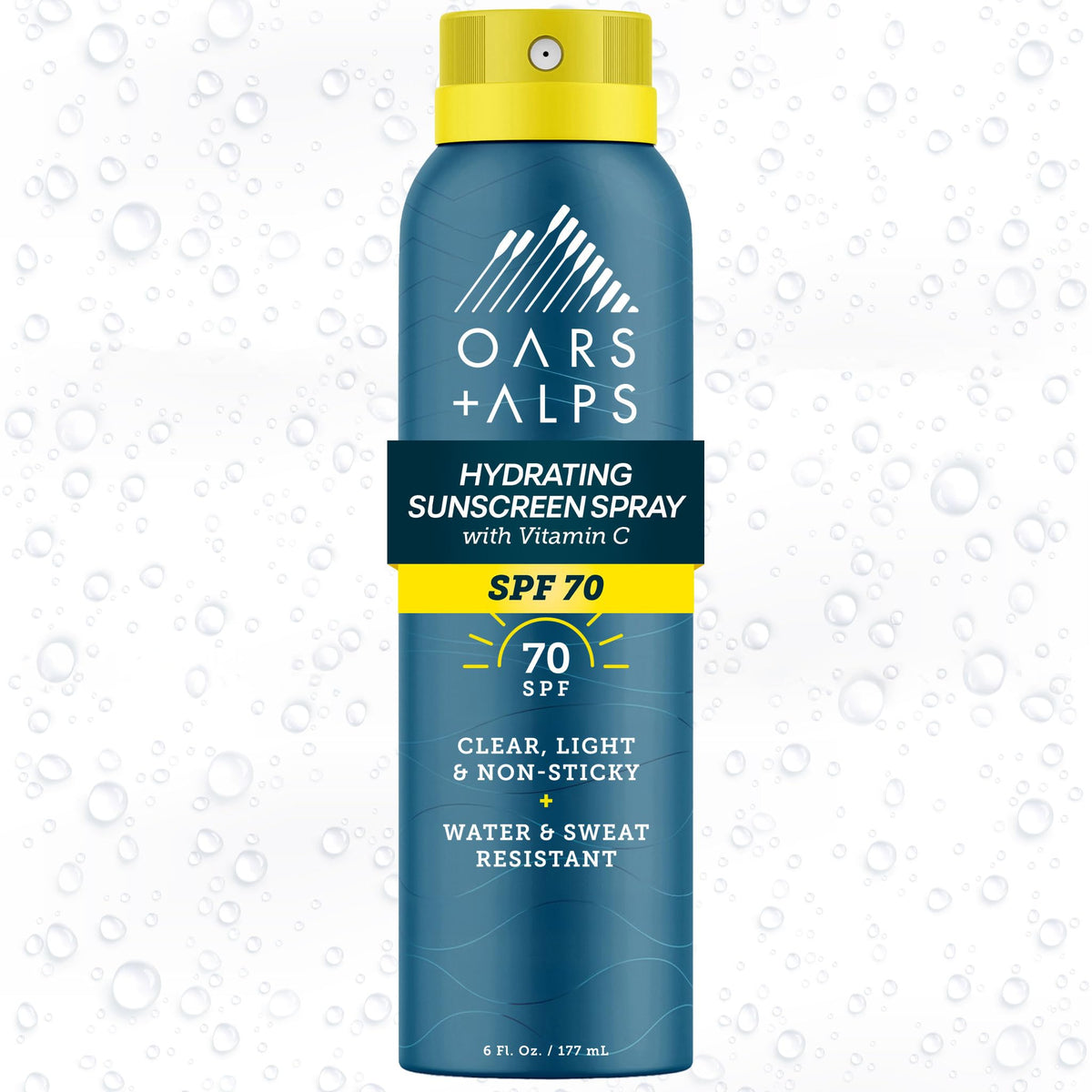 Oars + Alps front packaging showing SPF 50 and benefits