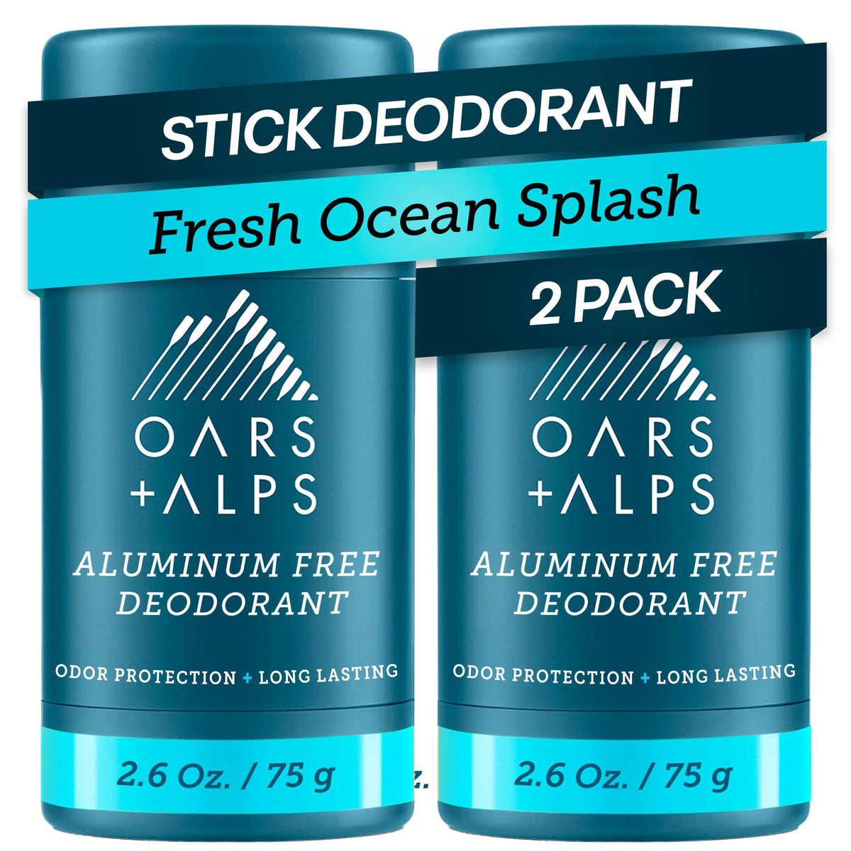 Oars + Alps front packaging showing label and Fresh Ocean Splash benefit